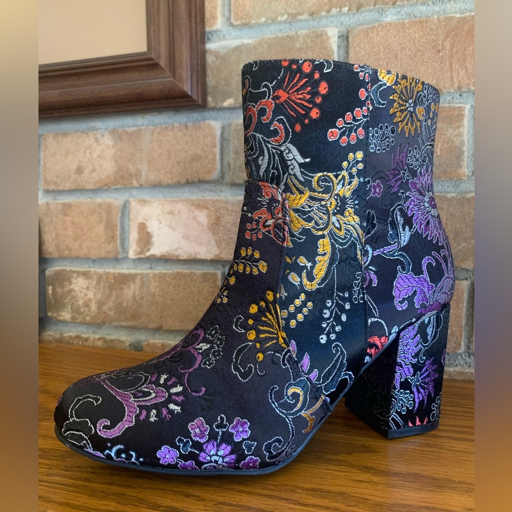 Embroidered booties